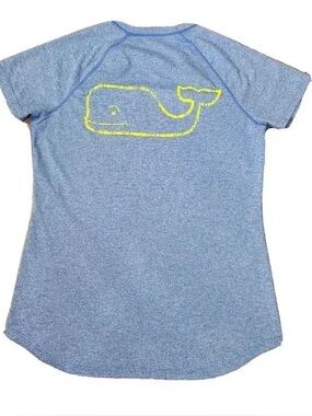 Vineyard Vines Performance Small Blue Heathered Whale Logo Women's T-Shirt